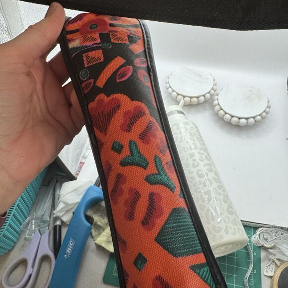 FOSSIL Key-Per Multicolor Floral Coated Canvas Crossbody Bag Colorful Spring - Picture 3 of 14